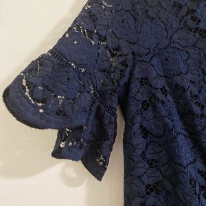 Blue Lace Bodycon Dress